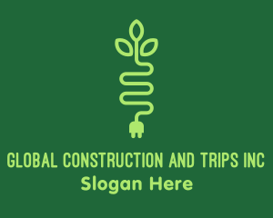 Green Eco Plug logo design