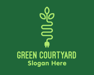 Green Eco Plug logo design