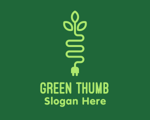 Green Eco Plug logo design