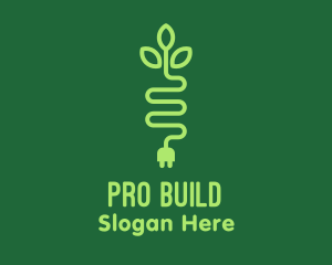 Green Eco Plug logo design