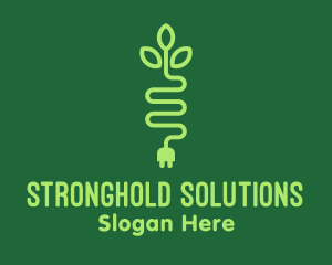 Green Eco Plug logo design