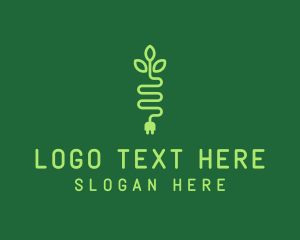 Green Eco Plug logo design