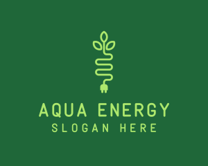 Green Eco Plug logo design