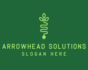 Green Eco Plug logo design