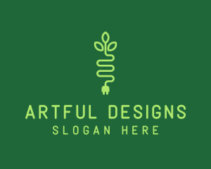 Green Eco Plug logo design