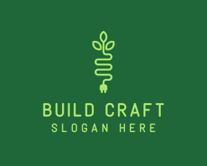 Green Eco Plug logo design