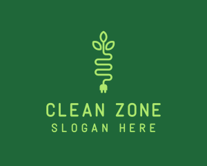 Green Eco Plug logo design