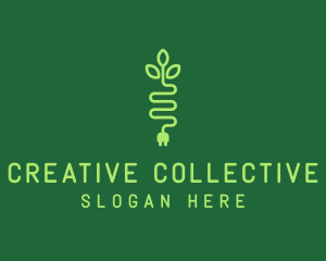 Green Eco Plug logo design