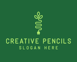 Green Eco Plug logo design