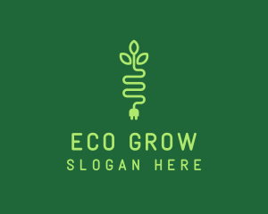 Green Eco Plug logo design