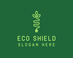 Green Eco Plug logo design