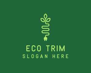 Green Eco Plug logo design