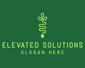 Green Eco Plug logo design