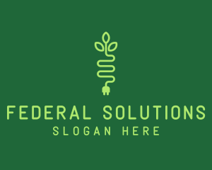 Green Eco Plug logo design