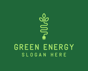 Green Eco Plug logo design