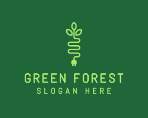 Green Eco Plug logo design