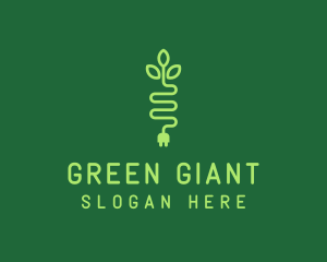 Green Eco Plug logo design