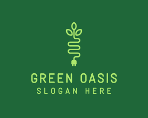 Green Eco Plug logo design