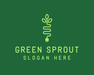 Green Eco Plug logo design