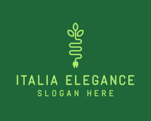 Green Eco Plug logo design