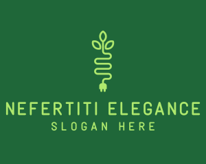 Green Eco Plug logo design