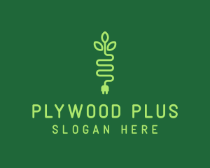 Green Eco Plug logo design