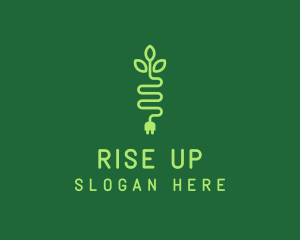 Green Eco Plug logo design