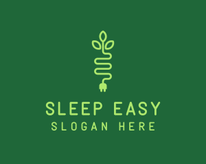 Green Eco Plug logo design