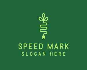 Green Eco Plug logo design