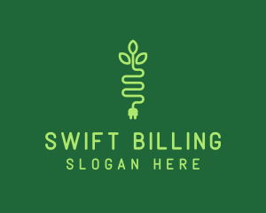 Green Eco Plug logo design