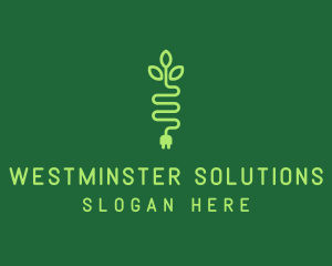 Green Eco Plug logo design