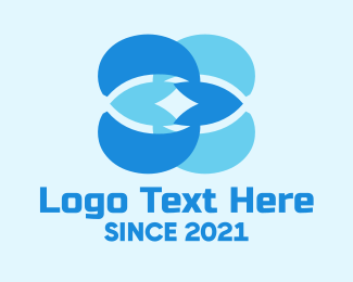 Blue Abstract Business Logo