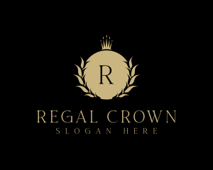 Royal Crown Wreath logo design