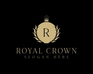 Royal Crown Wreath logo design