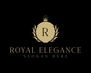 Royal Crown Wreath logo design