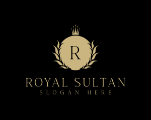 Royal Crown Wreath logo design