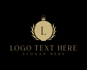 Regal - Royal Crown Wreath logo design