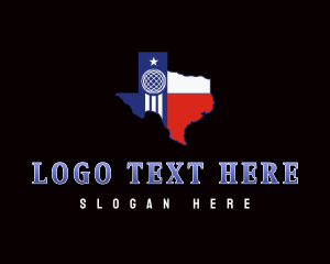 Texas - Texas Map Tower logo design