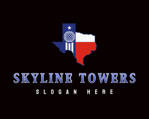 Texas Map Tower   logo design