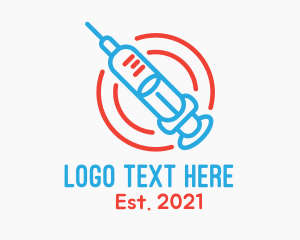 Drugs - Health Vaccine Syringe logo design