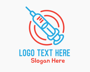 Health Vaccine Syringe Logo