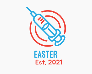 Medical Center - Health Vaccine Syringe logo design