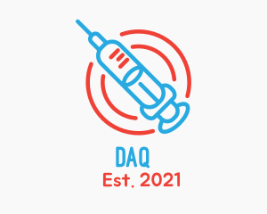 Needle - Health Vaccine Syringe logo design