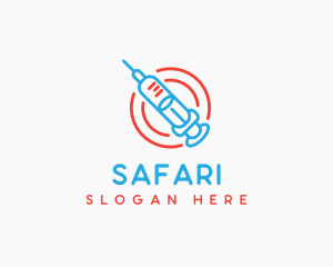 Health Vaccine Syringe Logo