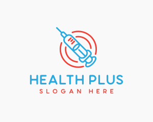 Health Vaccine Syringe logo design