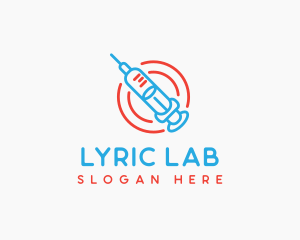 Health Vaccine Syringe logo design