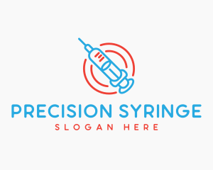 Health Vaccine Syringe logo design