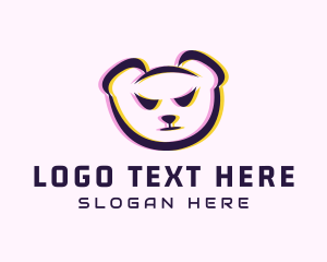 Gaming - Bear Gaming Glitch logo design