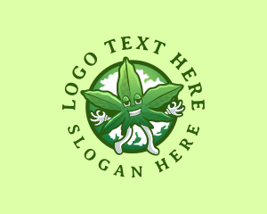 Smoke - Organic Leaf Marijuana logo design