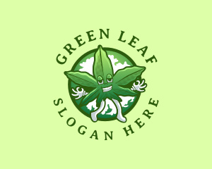 Organic Leaf Marijuana logo design